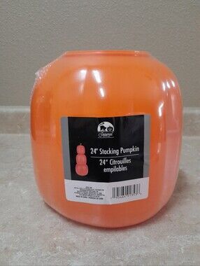 Seasonal Collection 24" Stacking Pumpkin - Bright Orange Holiday Decor NWT